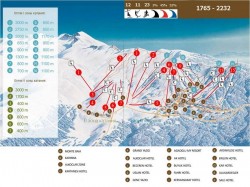 1. Улудаг - Схема размяшчэння лыжных трас на курорце Улудаг