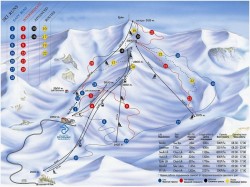 1. Эрзурум - Схема расположения лыжных трасс на курорте Эрзурум