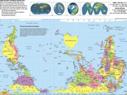Австралия - перевернуто карта мира