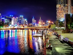 Ночной Мельбурн Австралия