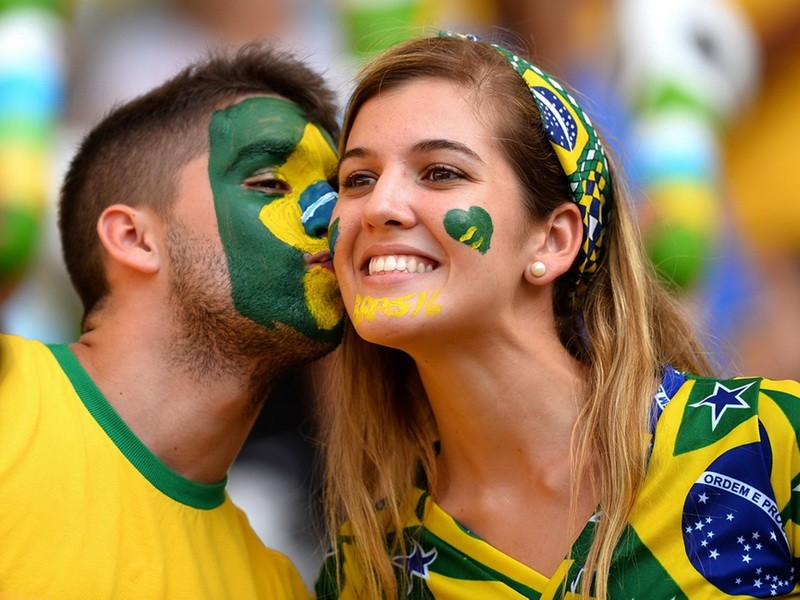Бразілія - Футбольныя фанаты 